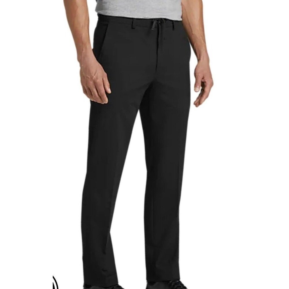 Collection by Michael Strahan Men's Stretch Classic Fit Pant Black Size 46W 29L